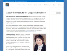 Tablet Screenshot of linguisticevidence.org